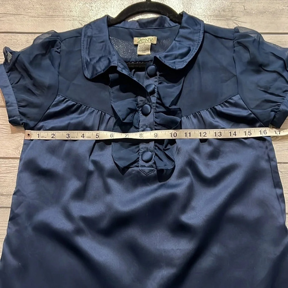 🌻Y2K 2eNV sz. S Navy Blue Dress w/tie back - Picture 6 of 10